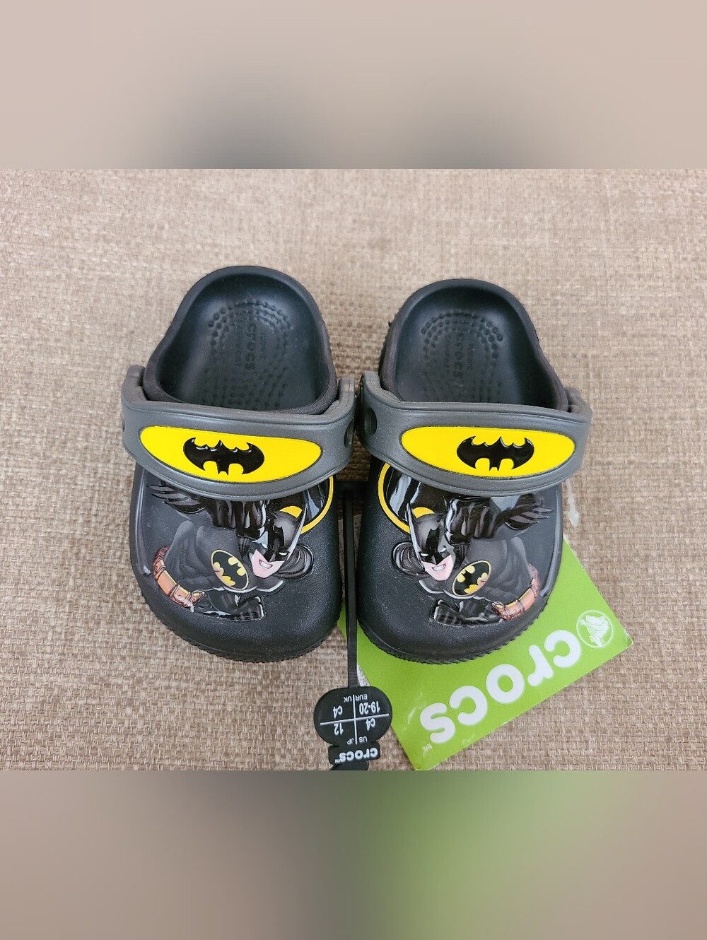 Crocs Kids Fun Lab Batman Clogs Black Size C4 205020-001 NWT